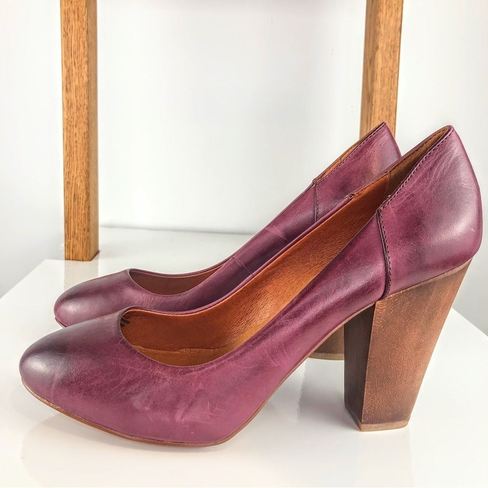 MADEWELL Frankie Pump plum leather size 8.5 NWT